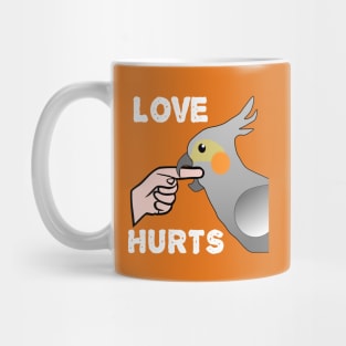 Love Hurts Cockatiel Female Parrot Biting Mug